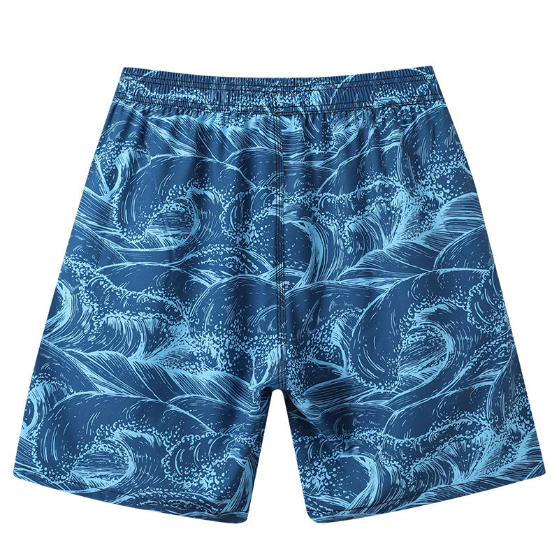 Men's Printing Vacation Style Wading Quick-drying Beach Swim Trunks