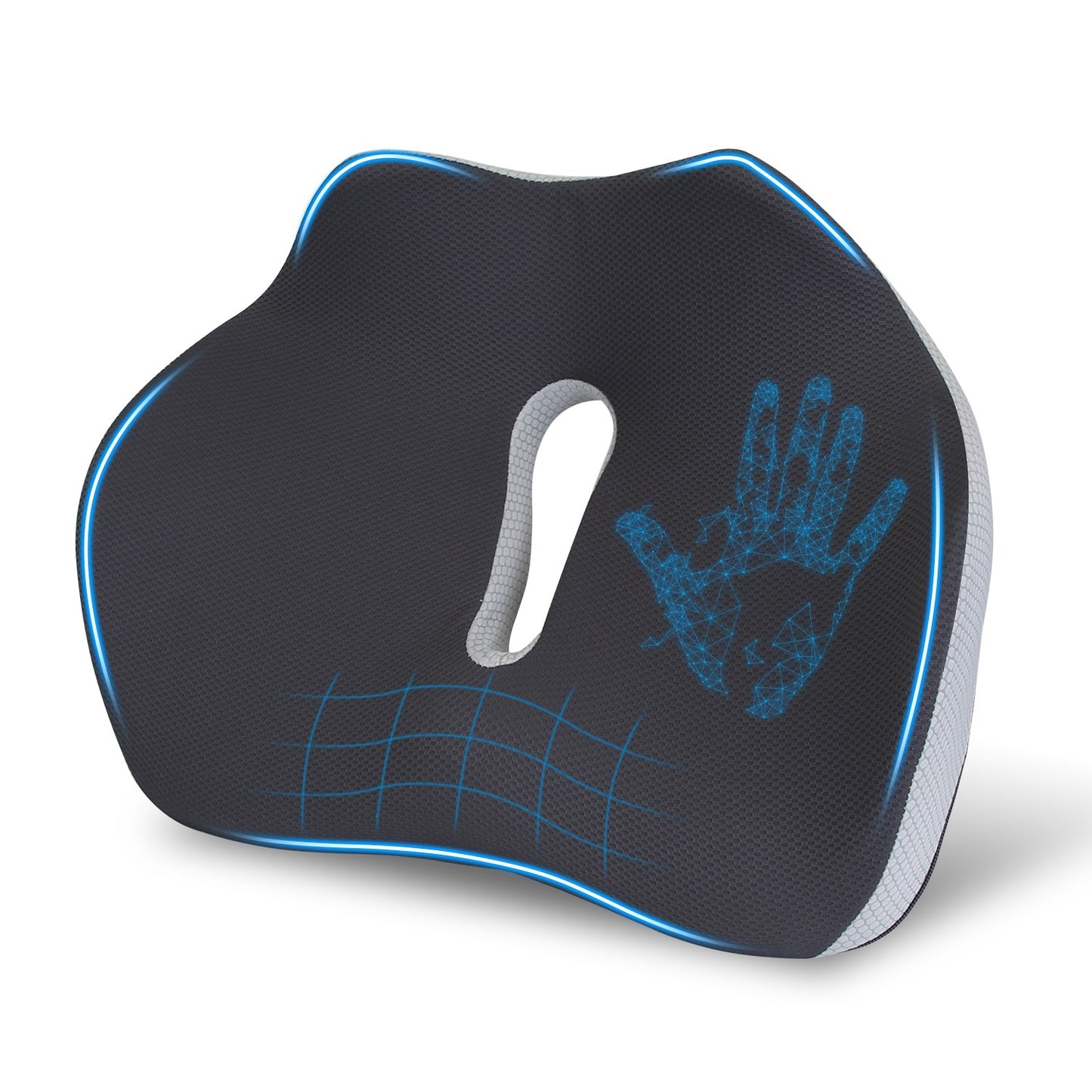 1Pc Memory Foam Seat Cushion Sciatica Pain Relief Cushion Pillow Seat Cushion With Machine Washable Cover For Home Office Car Wheelchair Airplane