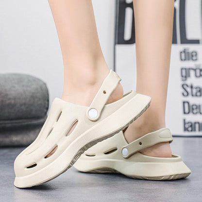 Female Fashion Clogs Shoes Summer Ankle-wrap Slippers Garden Beach Shoes