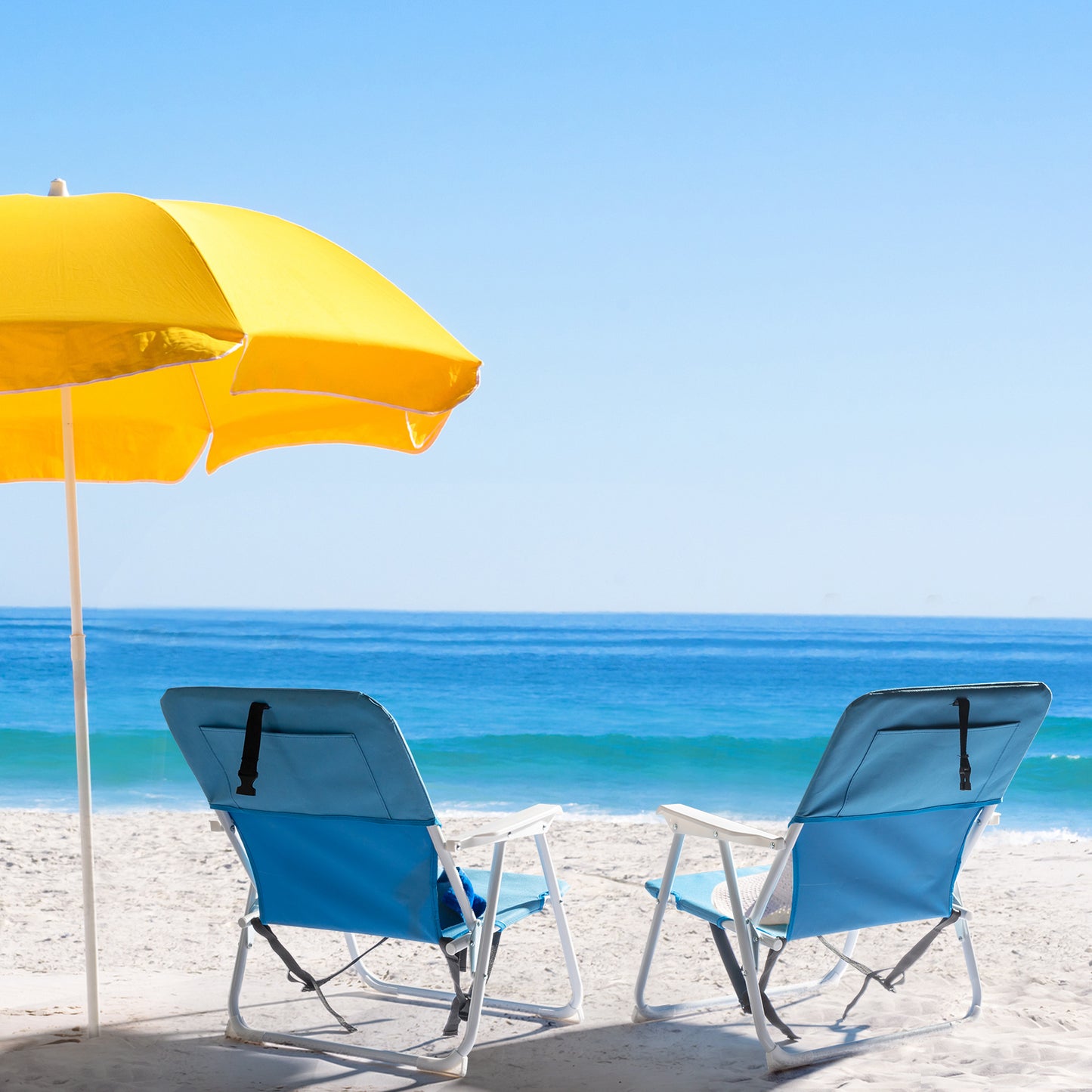 Blue Oxford Beach Chair