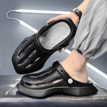 Female Fashion Clogs Shoes Summer Ankle-wrap Slippers Garden Beach Shoes