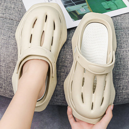 Female Fashion Clogs Shoes Summer Ankle-wrap Slippers Garden Beach Shoes