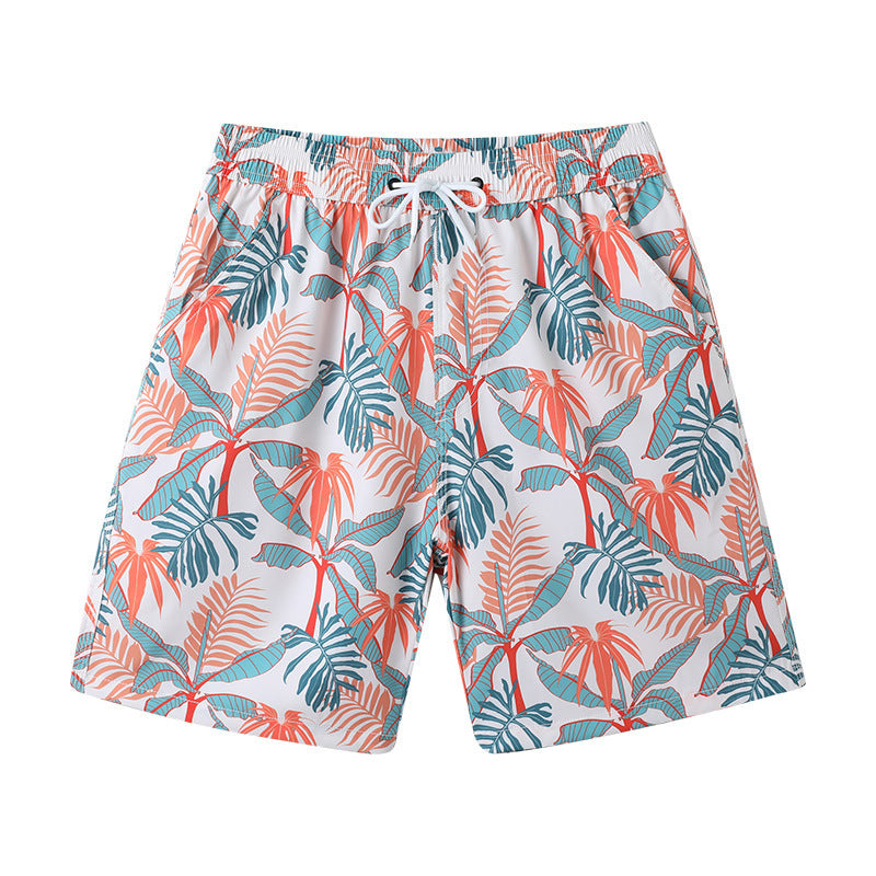 Men's Printing Vacation Style Wading Quick-drying Beach Swim Trunks