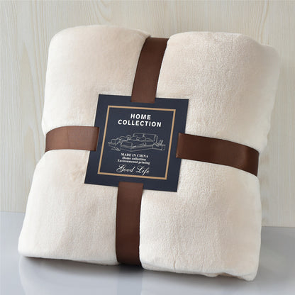 Nap Travel Solid Color Flannel Thickened Blanket