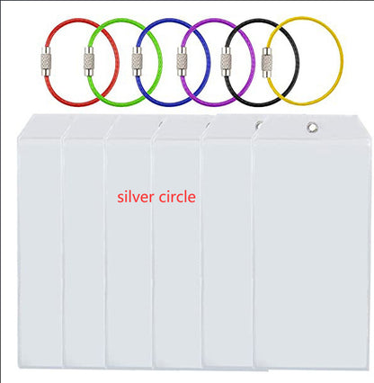Luggage Label Vertical Transparent Sealed Waterproof ID Card Holder