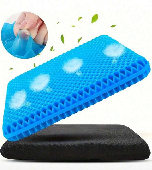 Summer Gel Seat Cushion Breathable Honeycomb Design For Pressure Relief Back Tailbone Pain For Home And Car