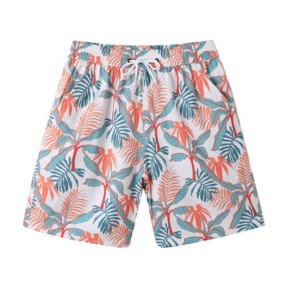 Men's Printing Vacation Style Wading Quick-drying Beach Swim Trunks