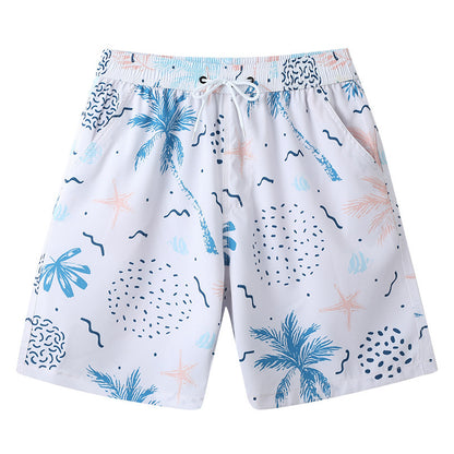 Men's Printing Vacation Style Wading Quick-drying Beach Swim Trunks