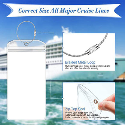 Luggage Label Vertical Transparent Sealed Waterproof ID Card Holder