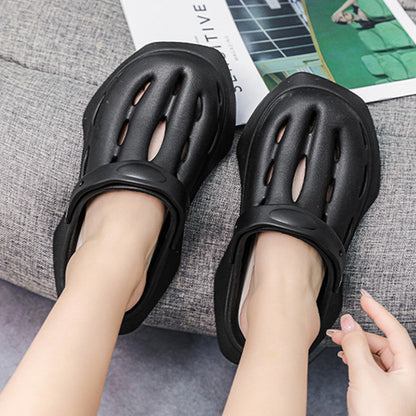 Female Fashion Clogs Shoes Summer Ankle-wrap Slippers Garden Beach Shoes